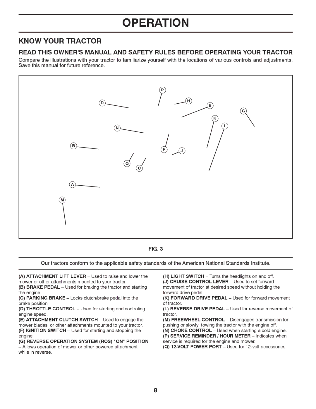 Husqvarna YTH1542XPT owner manual Know Your Tractor, Reverse Operation System ROS on Position 