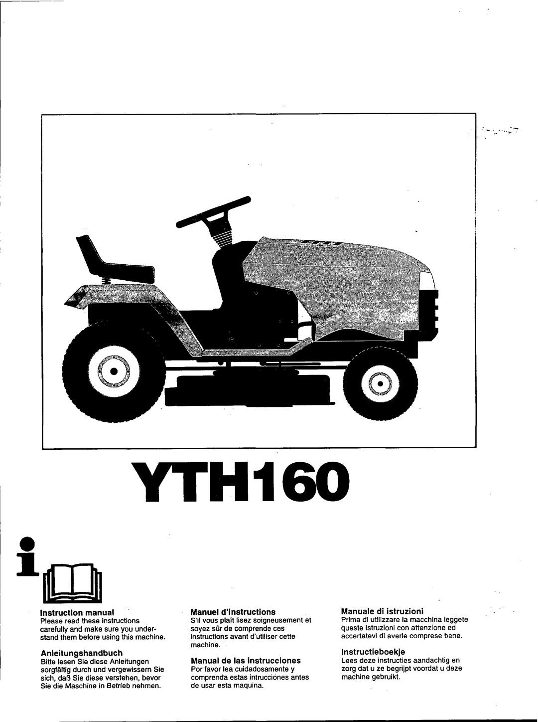 Husqvarna YTH160 manual 