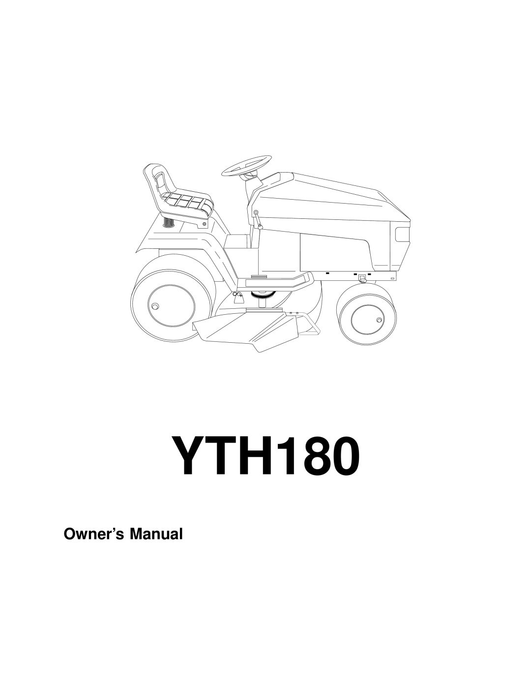 Husqvarna YTH180 owner manual 