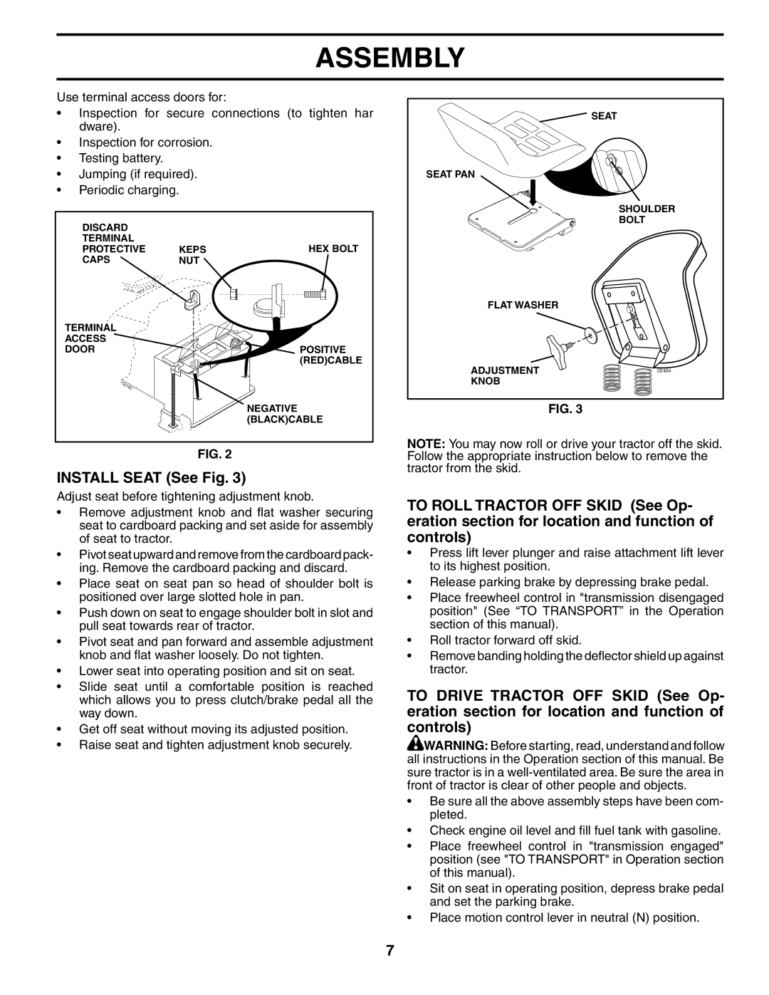 Husqvarna YTH1842XP owner manual Install Seat See Fig 