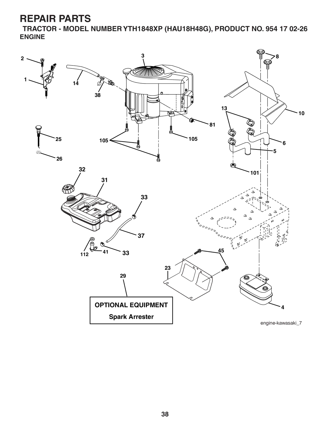 Husqvarna YTH1848XP owner manual Engine 