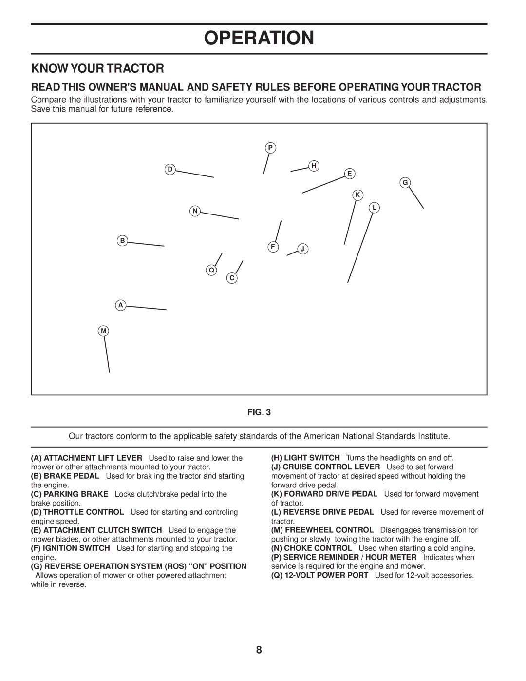 Husqvarna YTH1848XPT owner manual Know Your Tractor, Reverse Operation System ROS on Position 