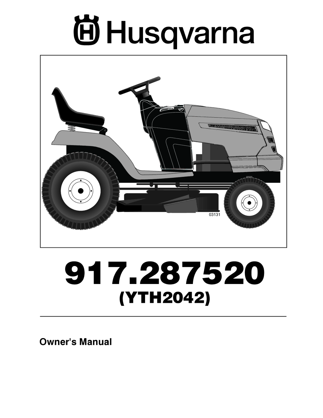 Husqvarna YTH2042 owner manual 917.287520 