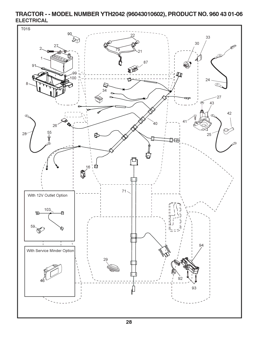 Husqvarna YTH2042 owner manual Electrical 