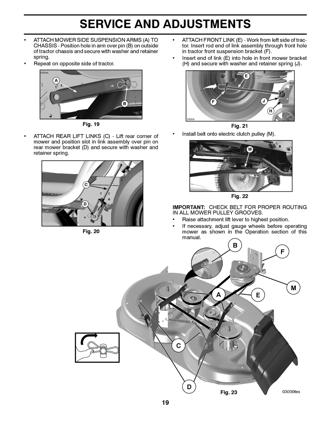 Husqvarna YTH2042TD manual Service and Adjustments 