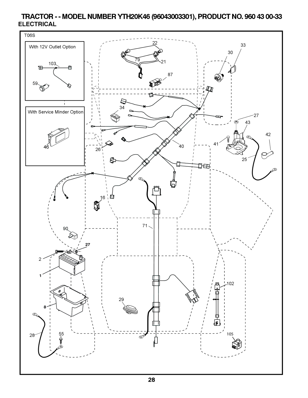 Husqvarna YTH20K46 owner manual Electrical 