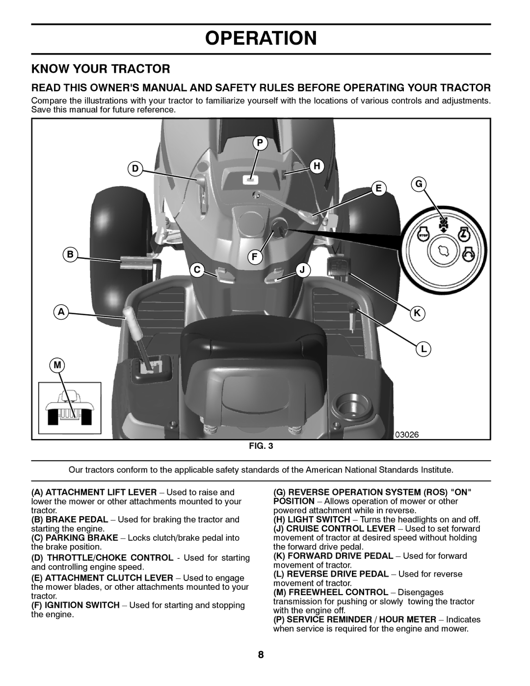 Husqvarna YTH20K46 owner manual Know Your Tractor 