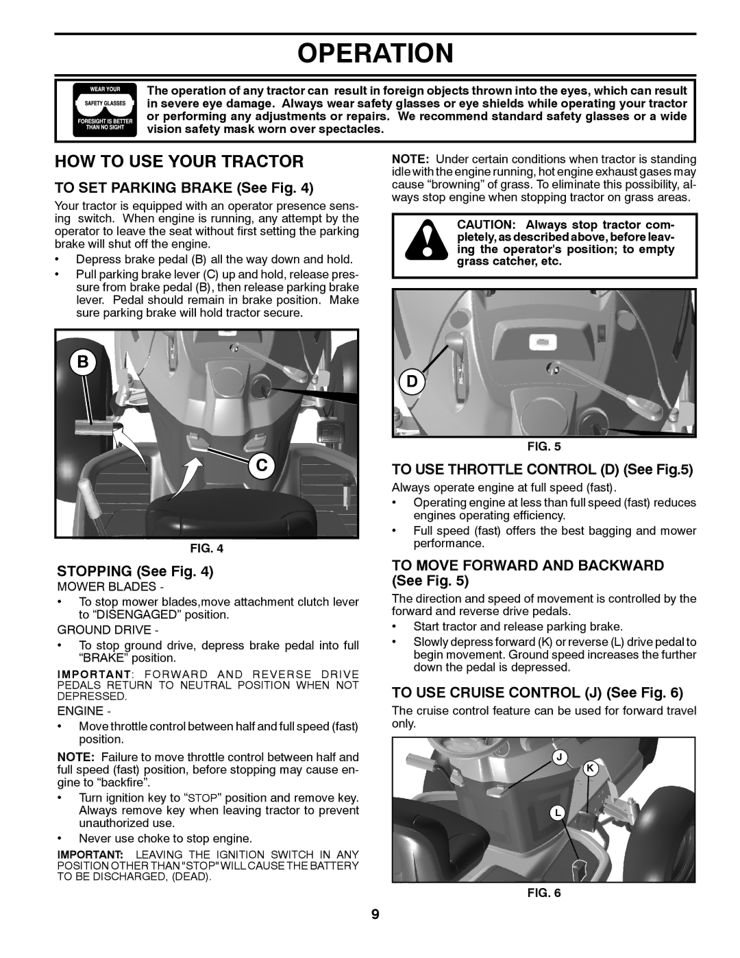 Husqvarna YTH20K46 owner manual HOW to USE Your Tractor 