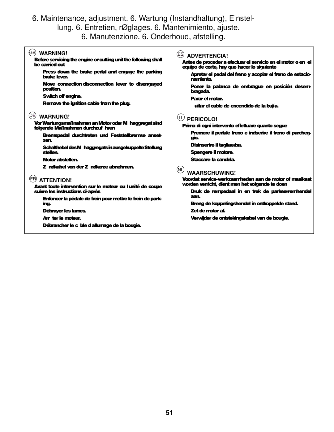 Husqvarna YTH210XP instruction manual Advertencia 