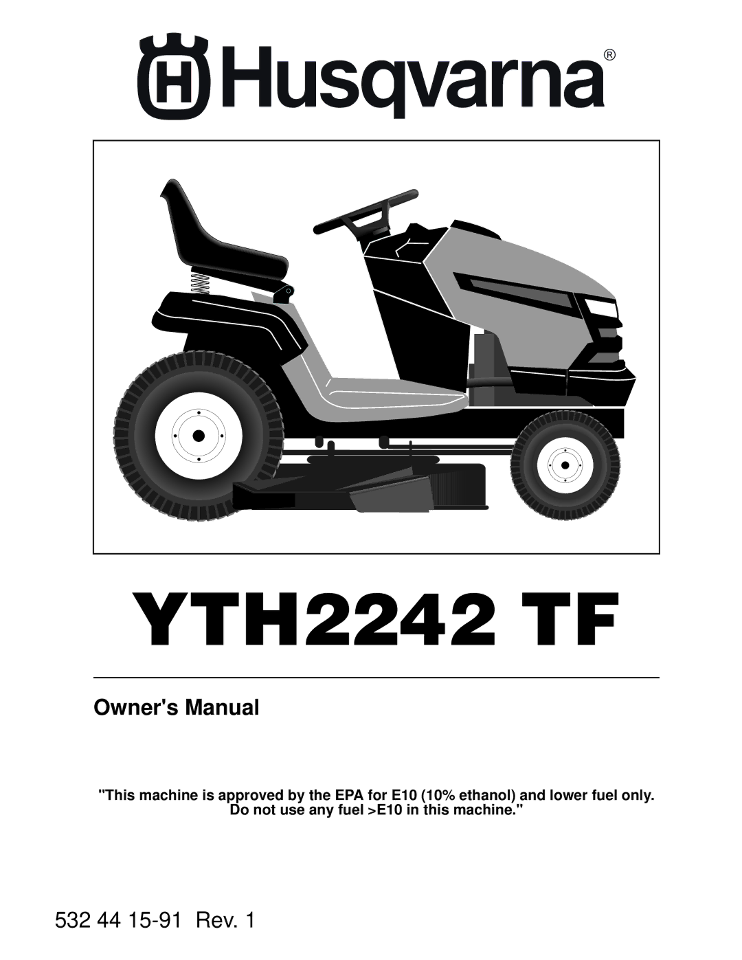 Husqvarna YTH2242 TF owner manual 