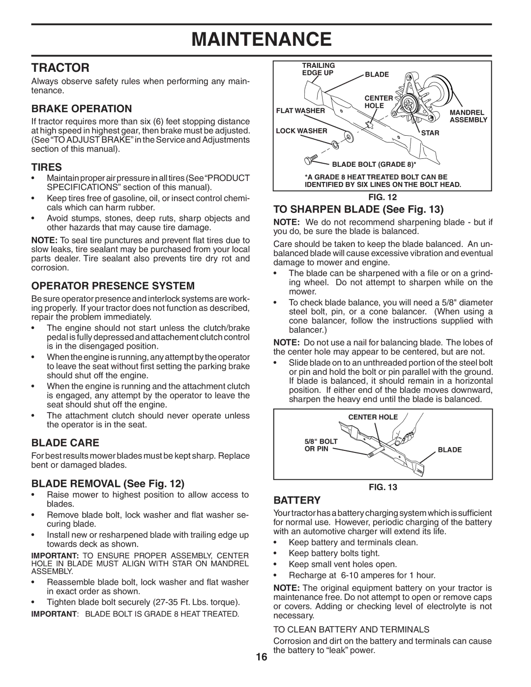 Husqvarna YTH2242 owner manual Tractor 