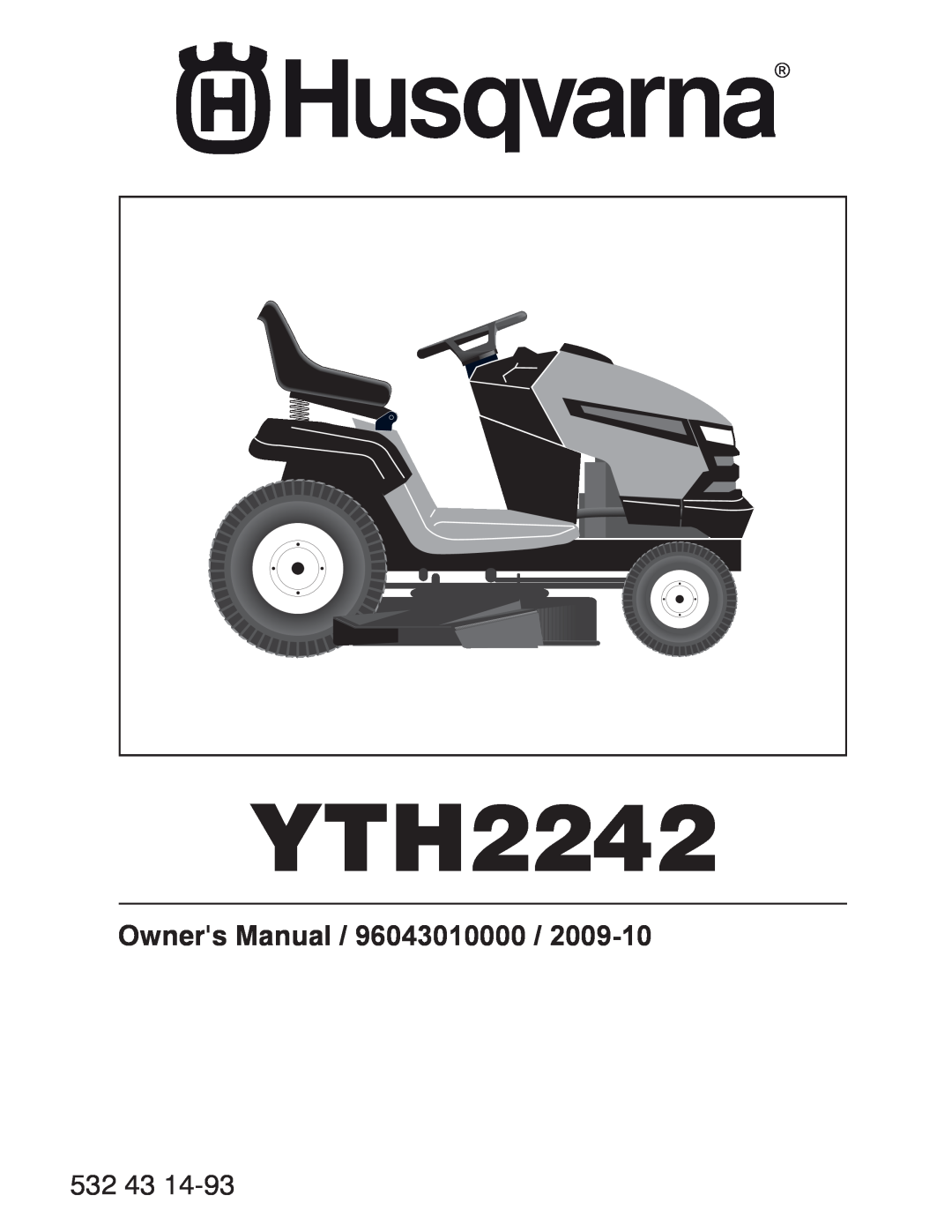 Husqvarna YTH2242 owner manual 02494 