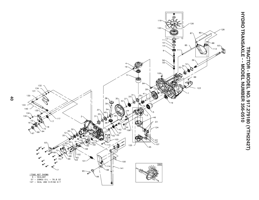 Husqvarna YTH2242T owner manual 900 