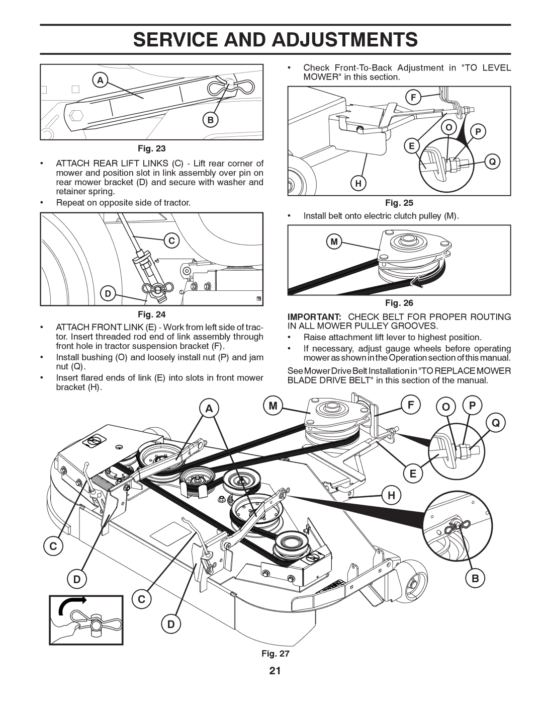 Husqvarna YTH2242TDRF owner manual Raise attachment lift lever to highest position 