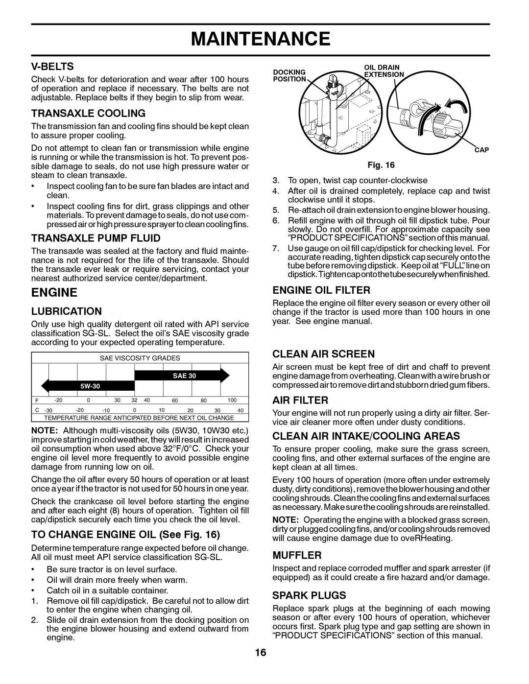 Husqvarna YTH22V42 owner manual Engine 