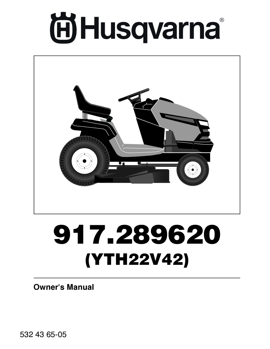 Husqvarna YTH22V42 owner manual 917.289620 