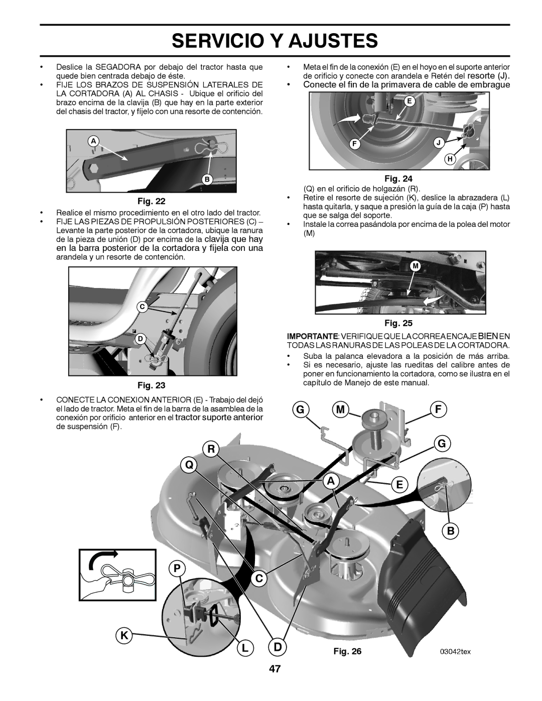 Husqvarna YTH22V42 warranty Conecte el fin de la primavera de cable de embrague 