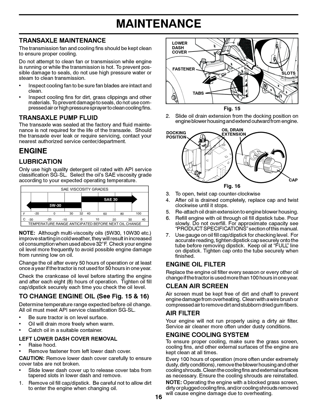 Husqvarna YTH22V46XLS owner manual Engine 