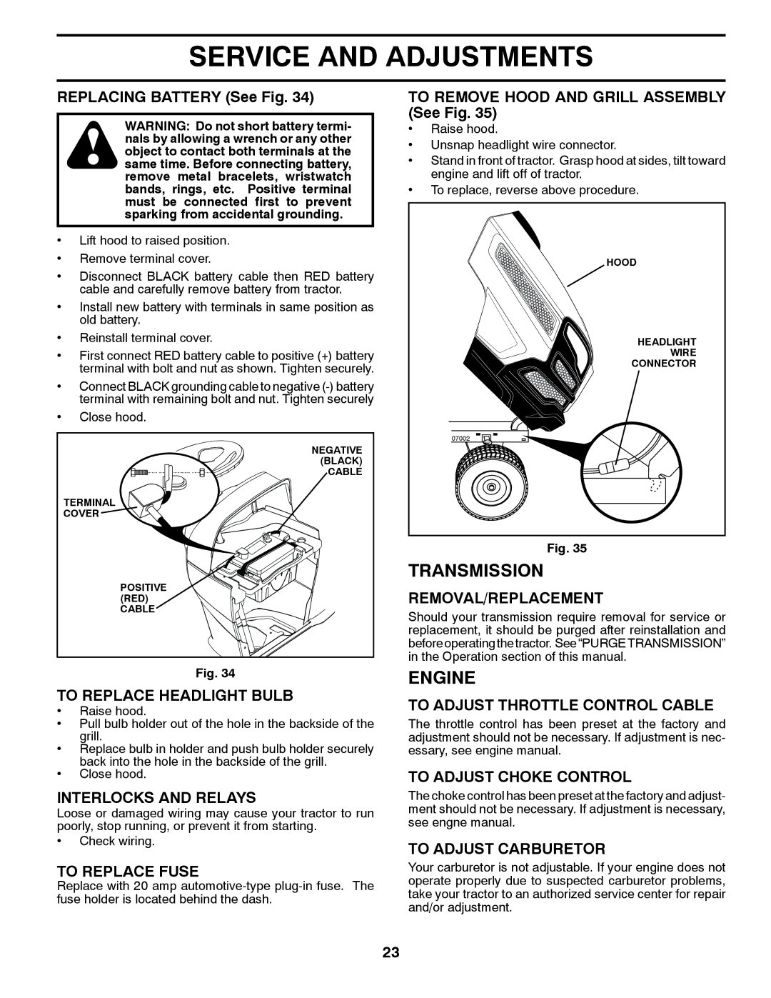 Husqvarna YTH22V46XLS owner manual Transmission 