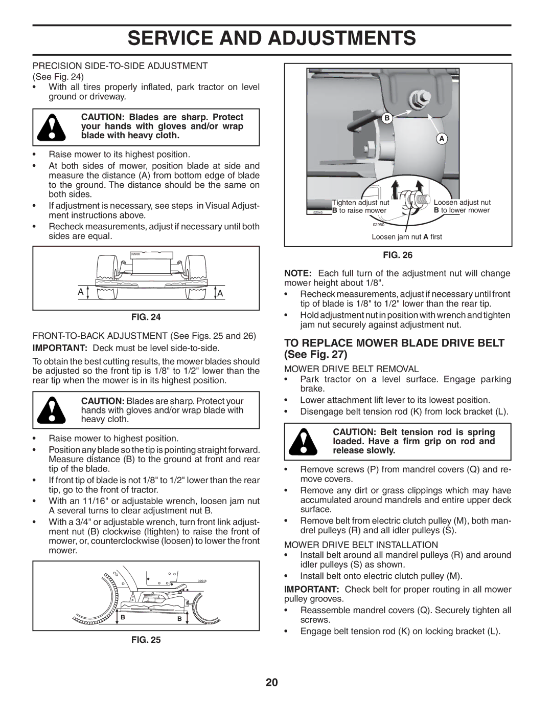 Husqvarna YTH2348 To Replace Mower Blade Drive Belt See Fig, Mower Drive Belt Removal, Mower Drive Belt Installation 