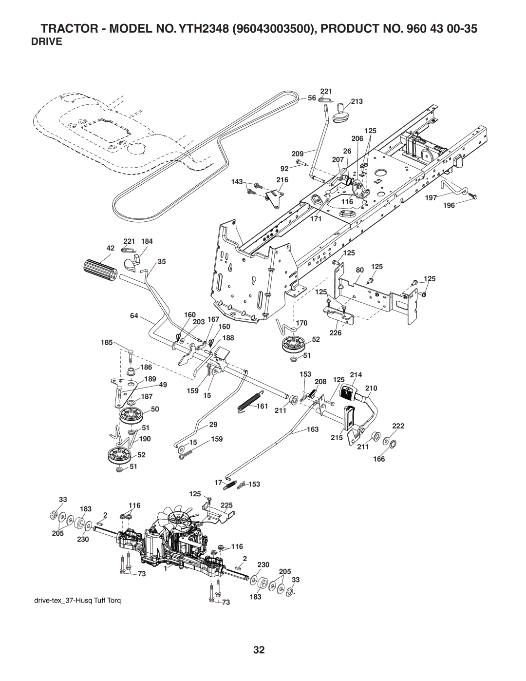 Husqvarna YTH2348 owner manual Drive 