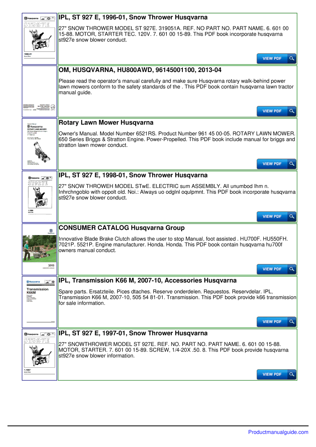 Husqvarna YTH2348 user manual Productmanualguide.com 