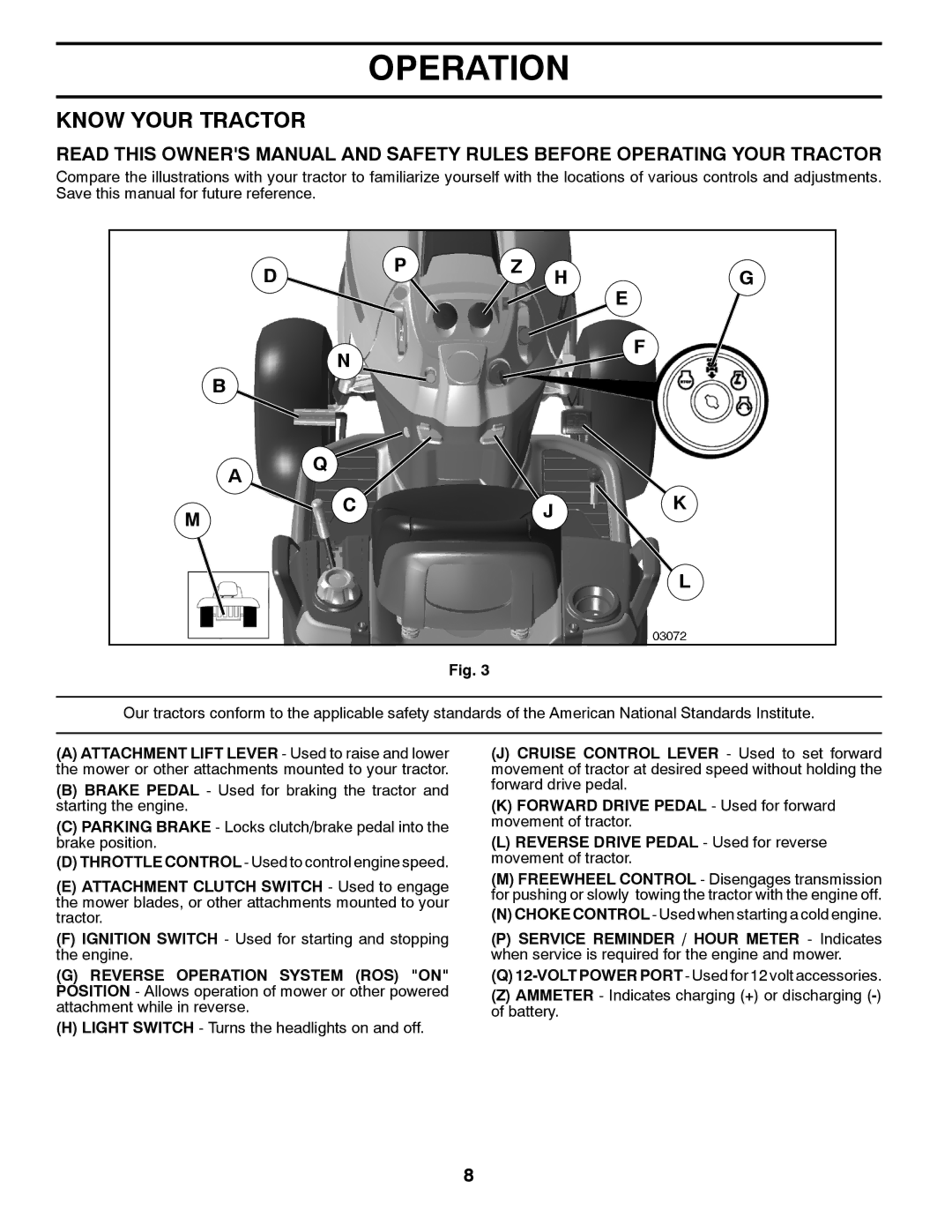 Husqvarna YTH23V42LS owner manual Know Your Tractor, Mcjk 