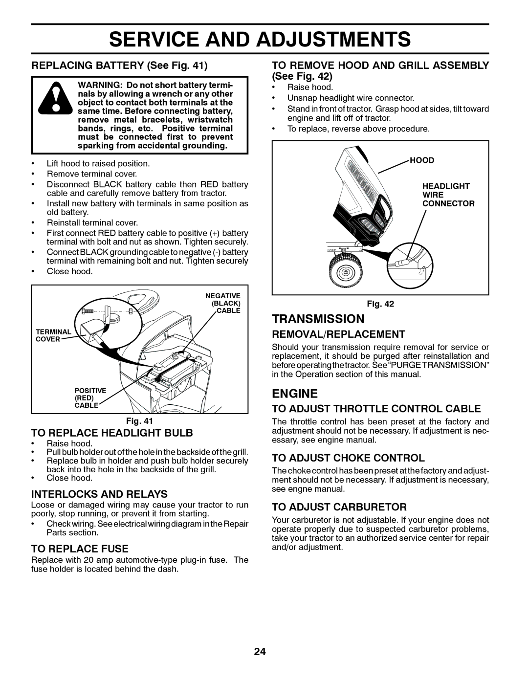 Husqvarna YTH23V48 owner manual Transmission 