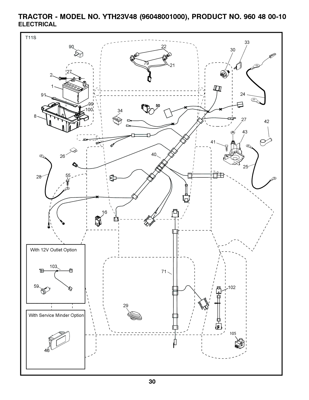 Husqvarna YTH23V48 owner manual Electrical 