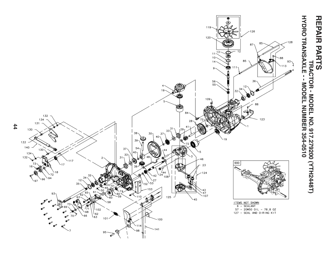 Husqvarna YTH2448T owner manual Repair Parts 