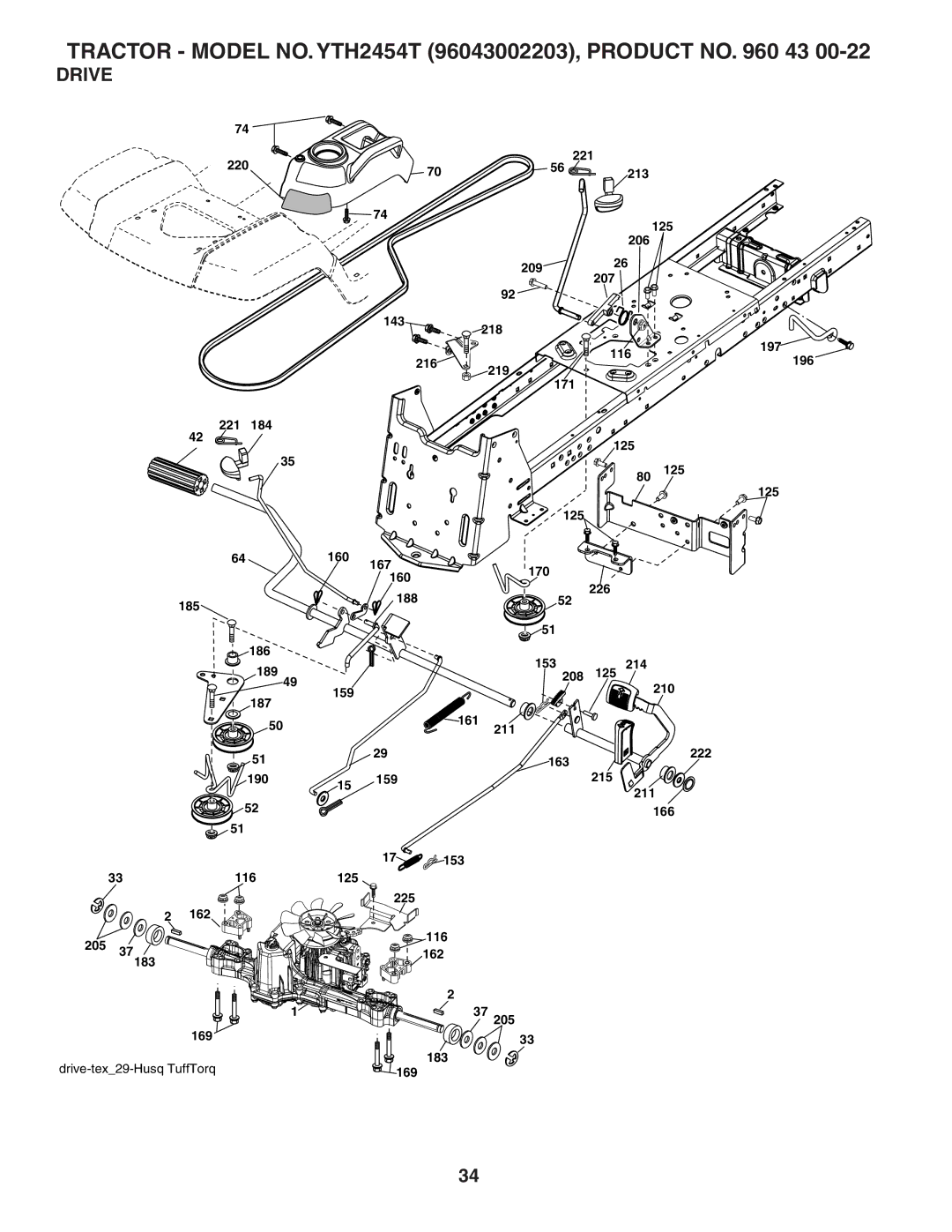 Husqvarna YTH2454T owner manual Drive 