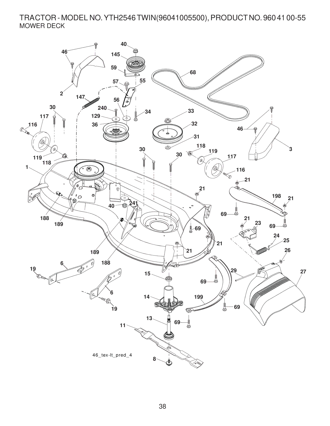 Husqvarna YTH2546 owner manual Mower Deck 