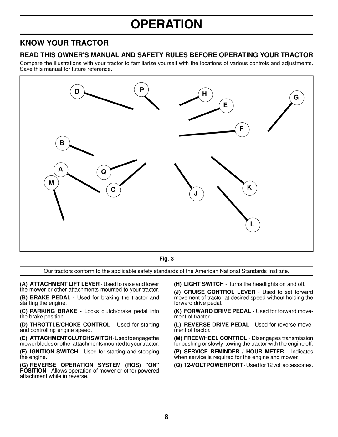 Husqvarna YTH2648 TF owner manual Know Your Tractor, Dphg E CJK 