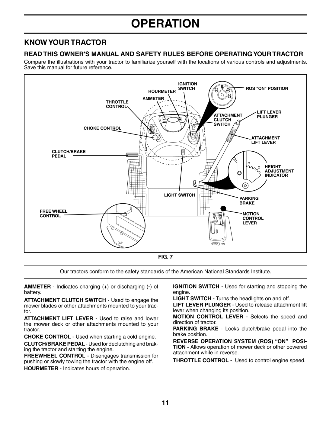 Husqvarna YTH2748 owner manual Know Your Tractor 