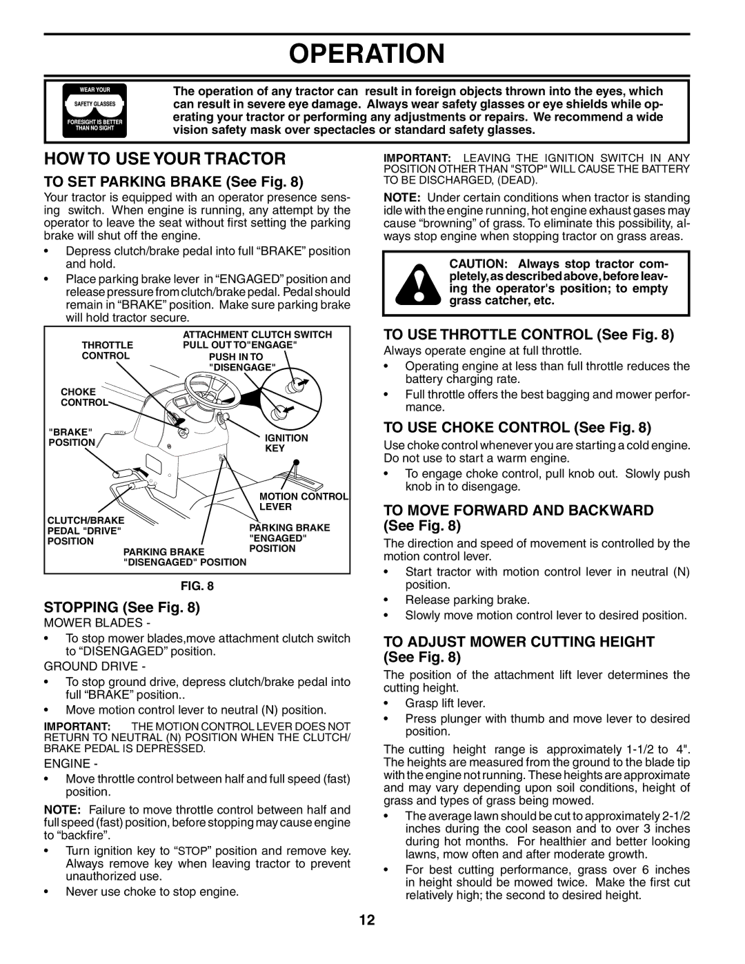 Husqvarna YTH2748 owner manual HOW to USE Your Tractor 