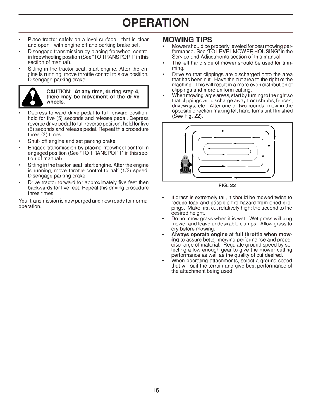 Husqvarna YTH2754 TWIN owner manual Mowing Tips 