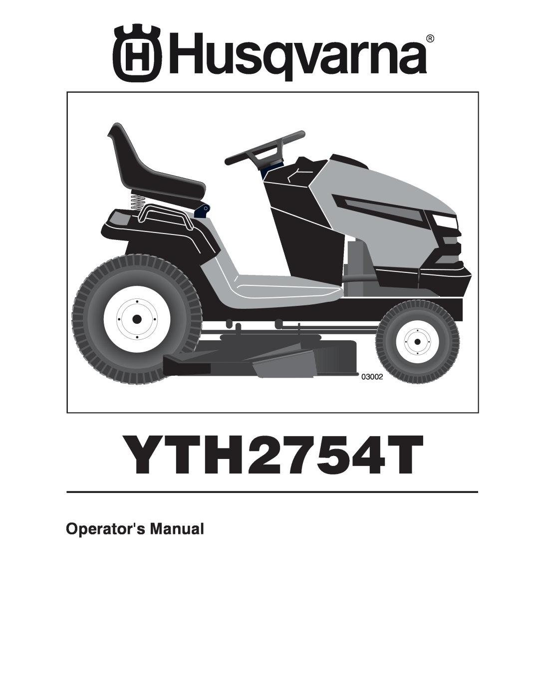 Husqvarna YTH2754T manual Operators Manual 