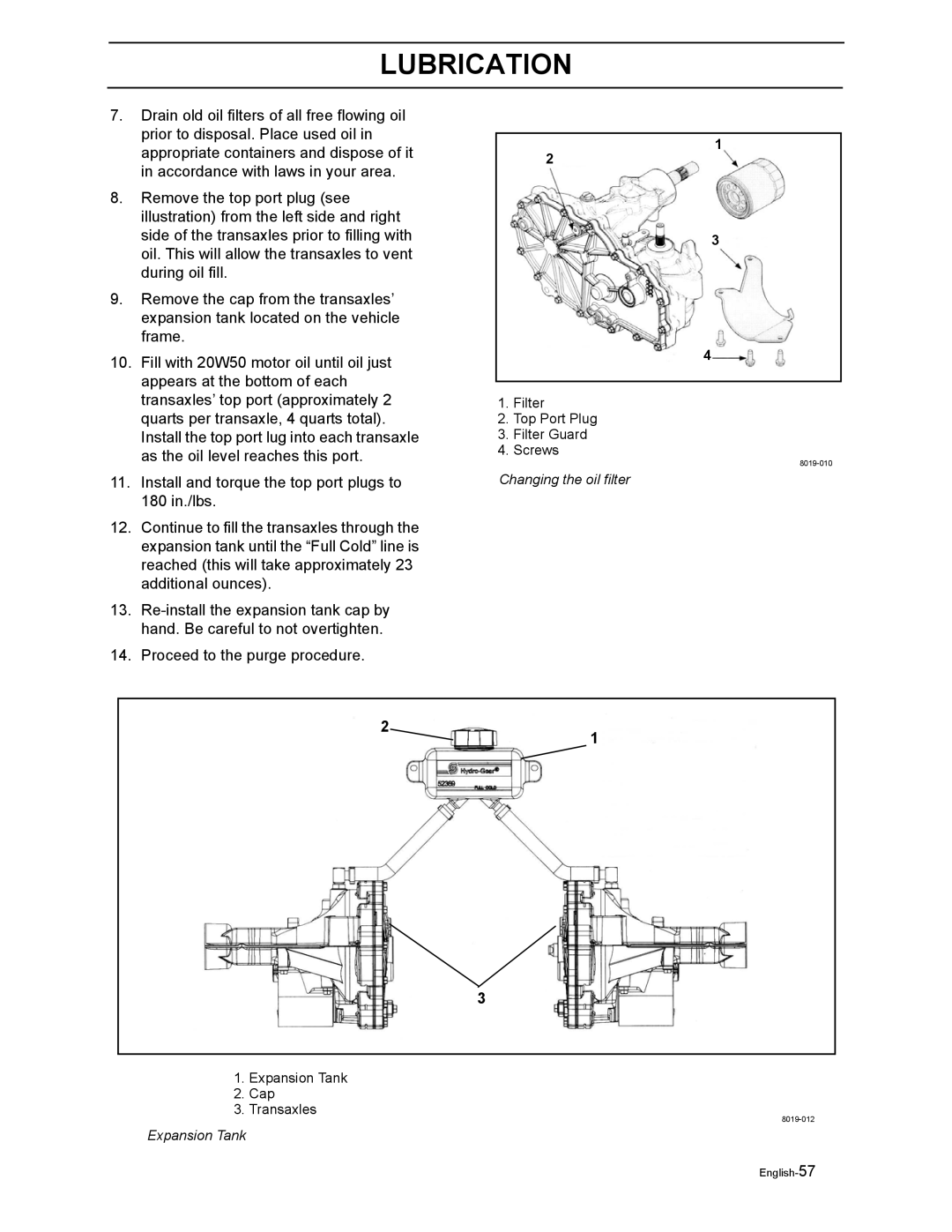 Husqvarna ZEKW42170, ZEKW52210 manual Expansion Tank 