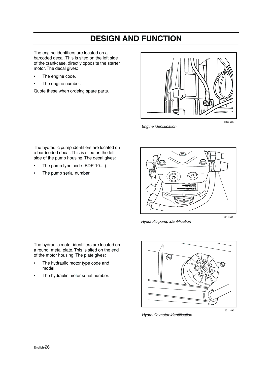 Husqvarna ZTH6125, ZTH5223 manual Engine identiﬁcation 