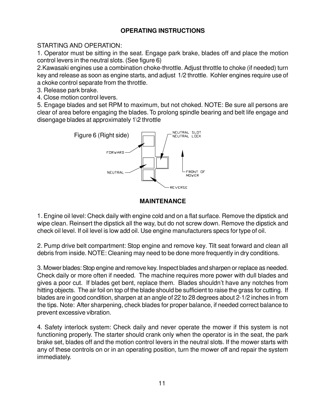 Husqvarna ZTHKH4818A, ZTHKH4820A, ZTHKW4818A, ZTHKW4821A, ZTHQL4218A, ZTHQL4221A manual Starting and Operation 