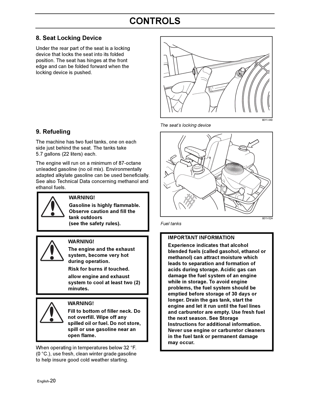 Husqvarna iZ4217TSKAA, iZ4817TSKAA, iZ4821TSKAA, iZ5223TKOA, iZ5225TXPKOA, iZ6125TKOA, iZ5223TVAN Seat Locking Device 