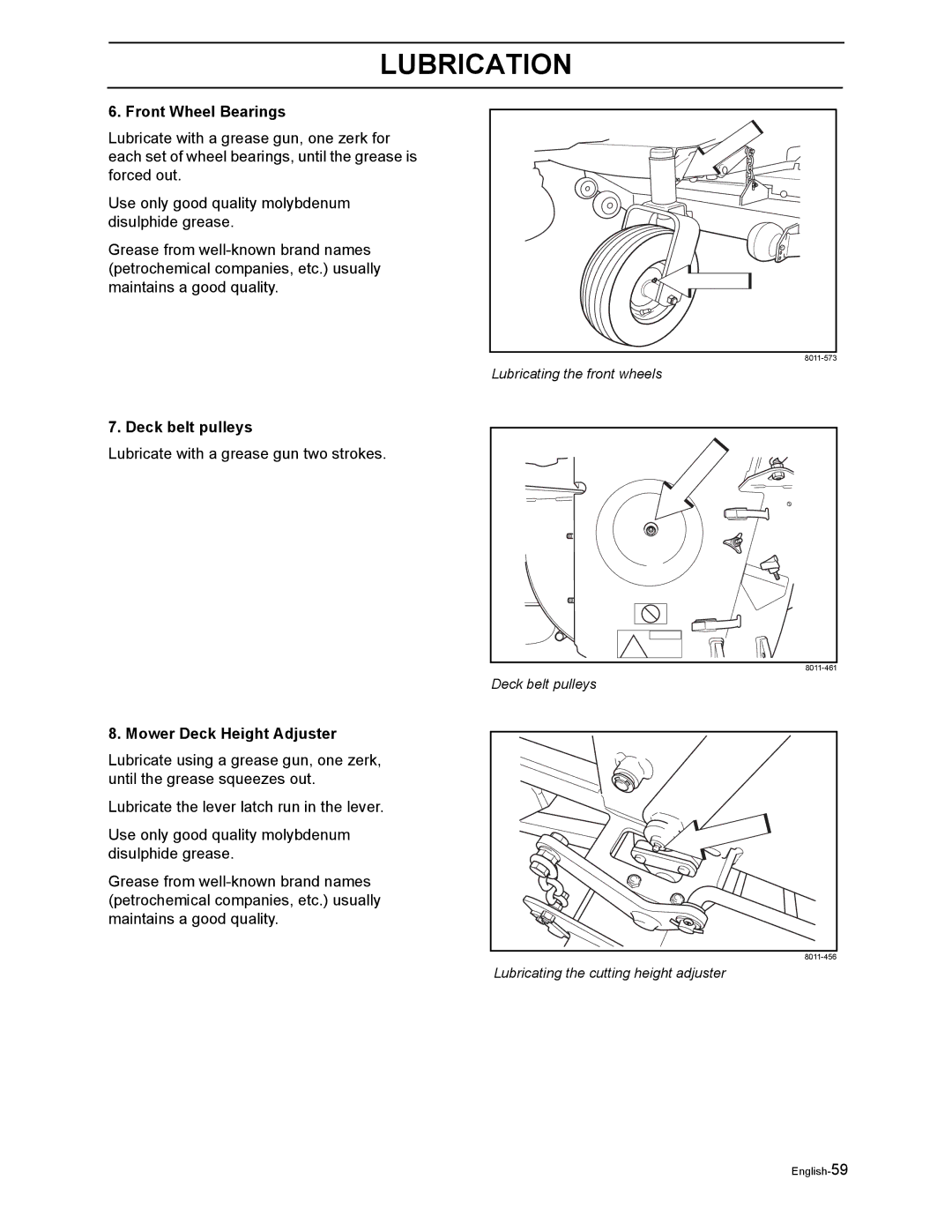 Husqvarna iZ4217TSKAA, iZ4817TSKAA, iZ4821TSKAA, iZ5223TKOA, iZ5225TXPKOA, iZ6125TKOA, iZ5223TVAN Front Wheel Bearings 