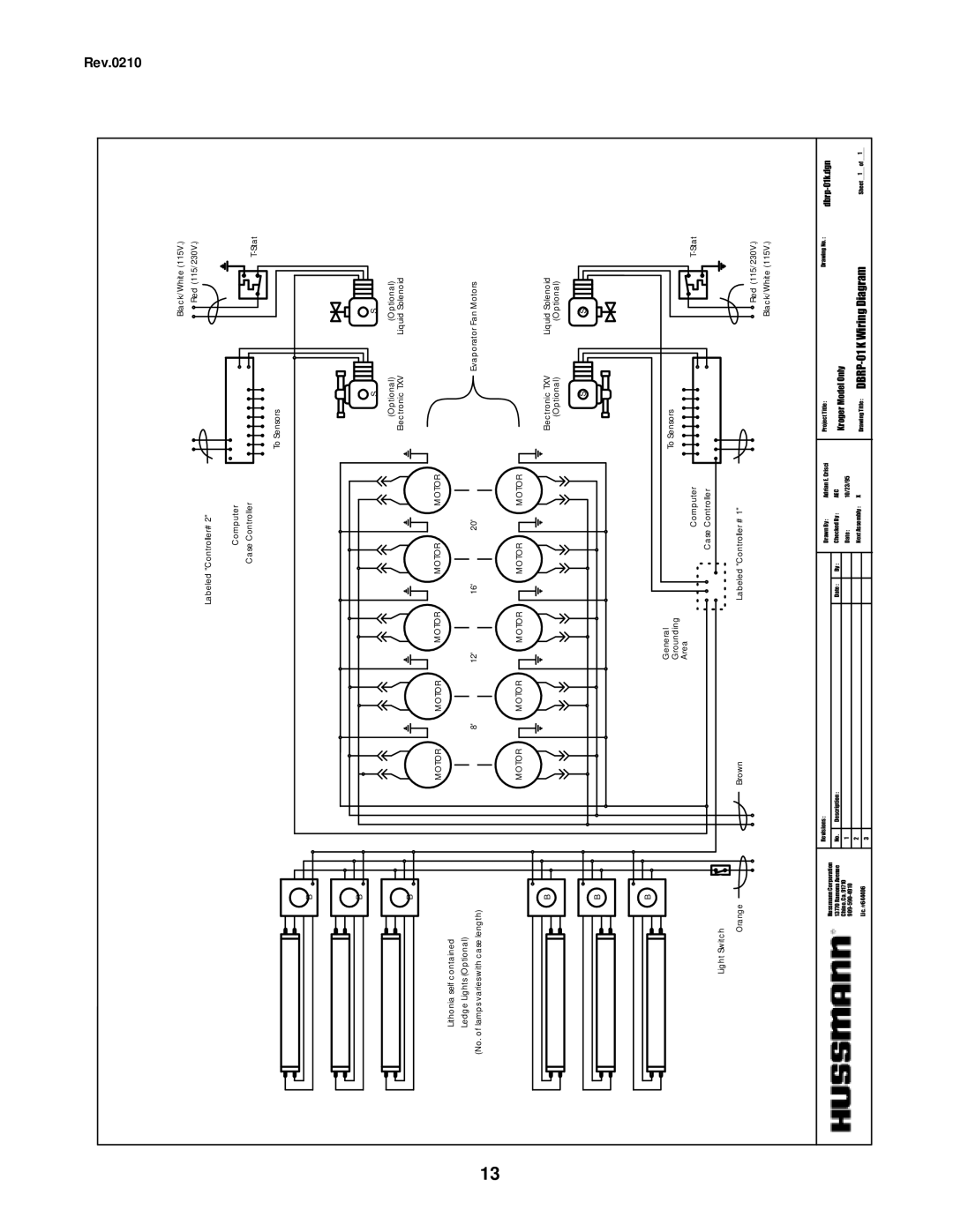 hussman DBRP 01, DBP, 3 manual Diagram 