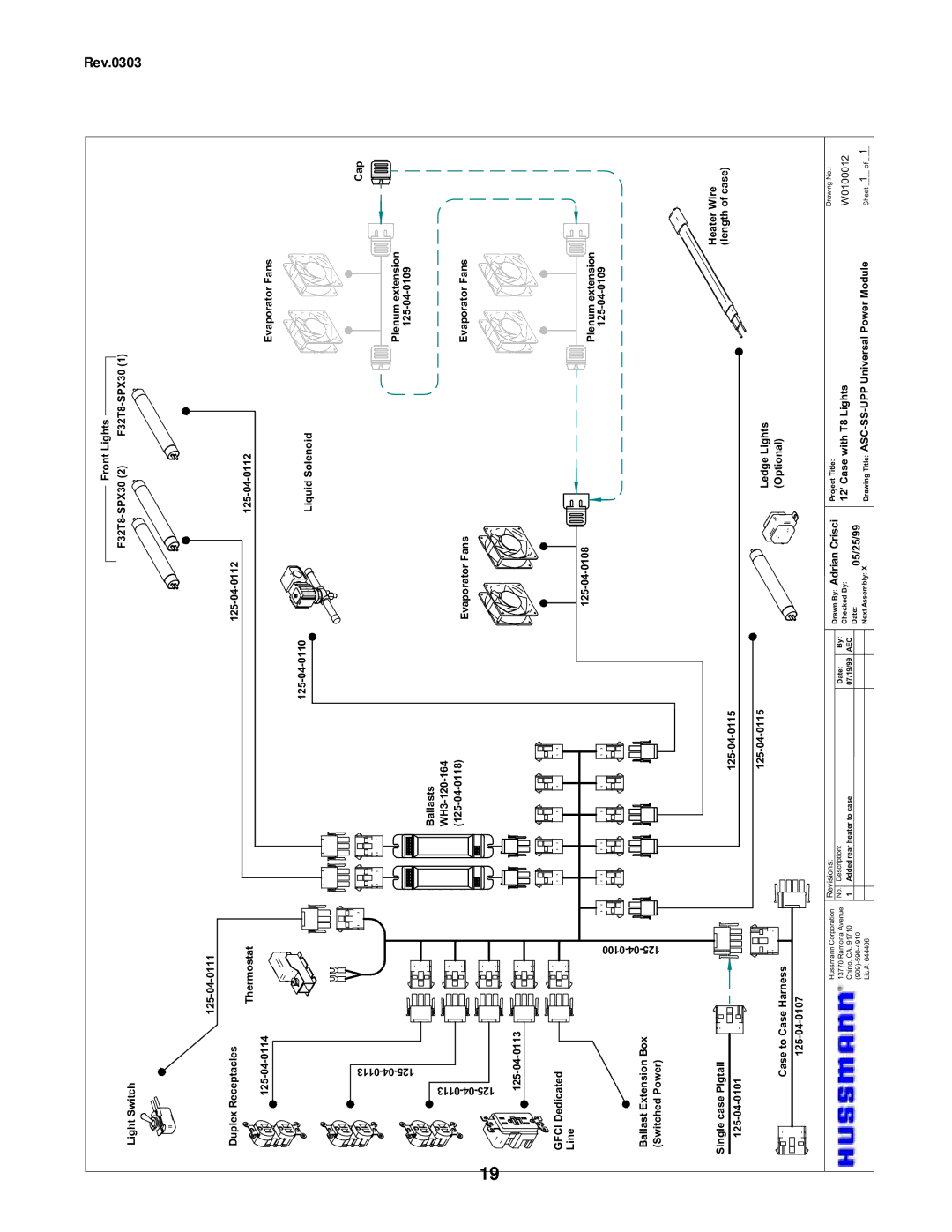 hussman IGSS-ESS, ESSS-0303 manual 12CasewithT8Lights 