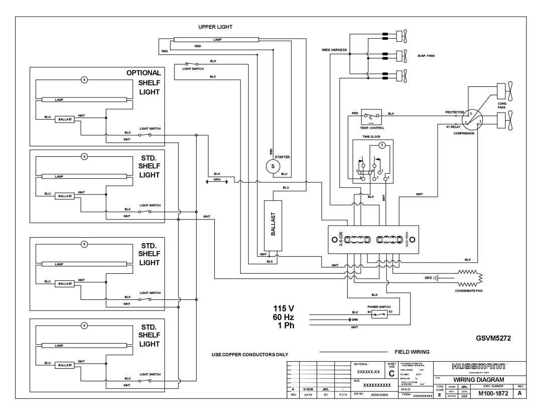 hussman GSVM installation instructions 115 60 Hz 