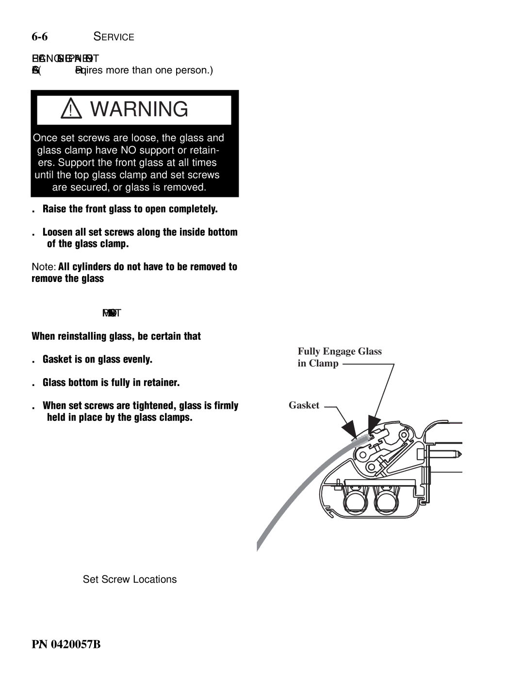 hussman P/N 0420057_B operation manual Set Screw Locations 