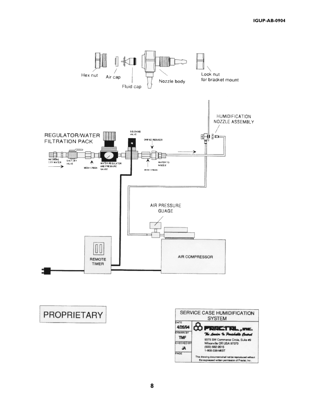 hussman P/N IGUP-AB-0904 operation manual 