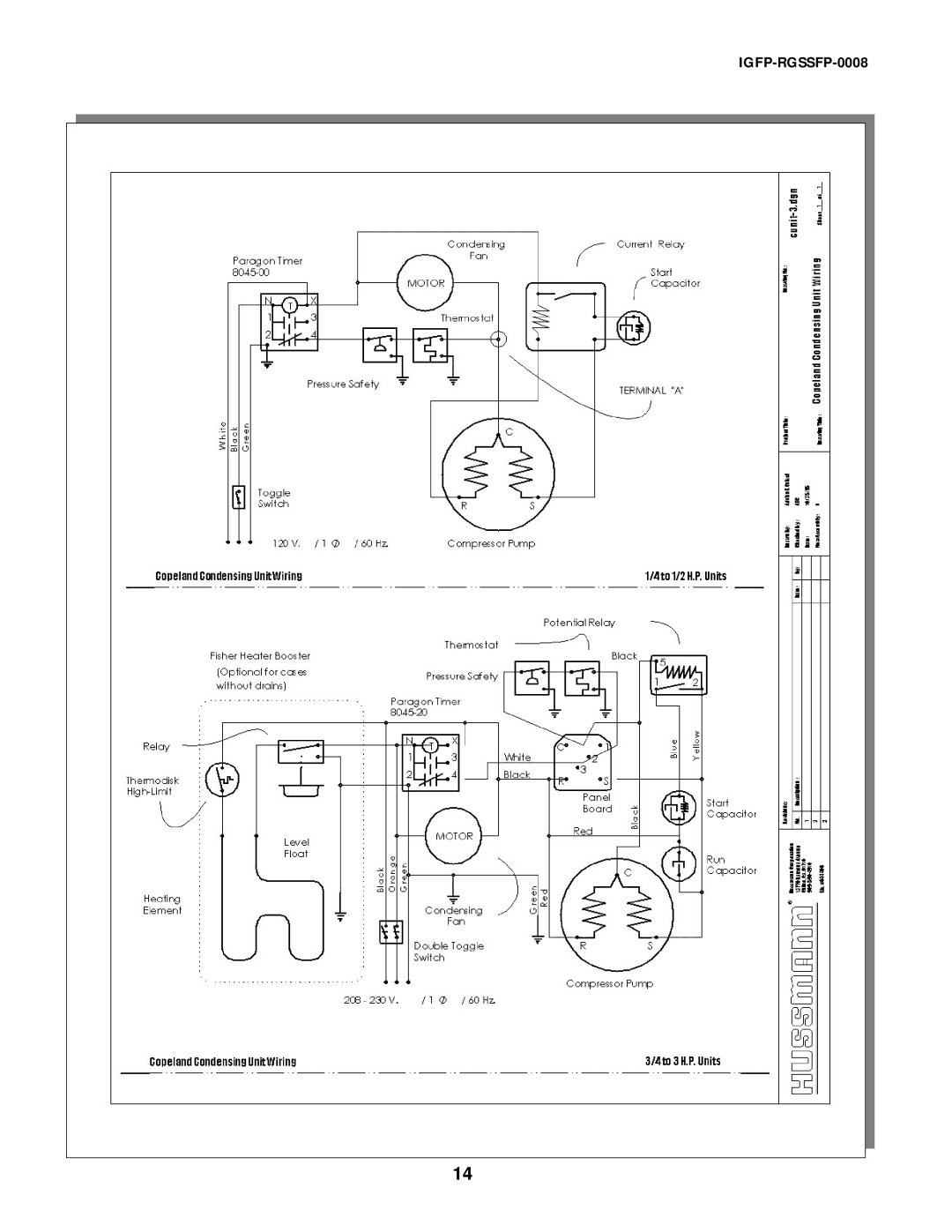 hussman manual IGFP-RGSSFP-0008 