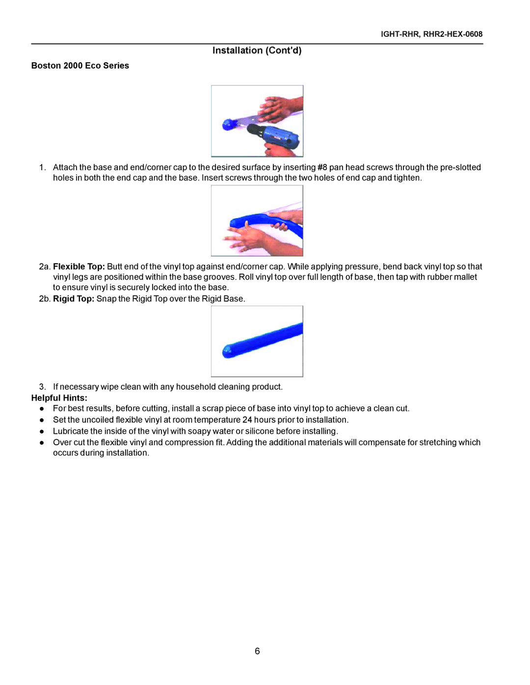 hussman RHR2-HEX, rhr-hex, RHR-SQ, RHR 1/2 HEX operation manual Boston 2000 Eco Series 