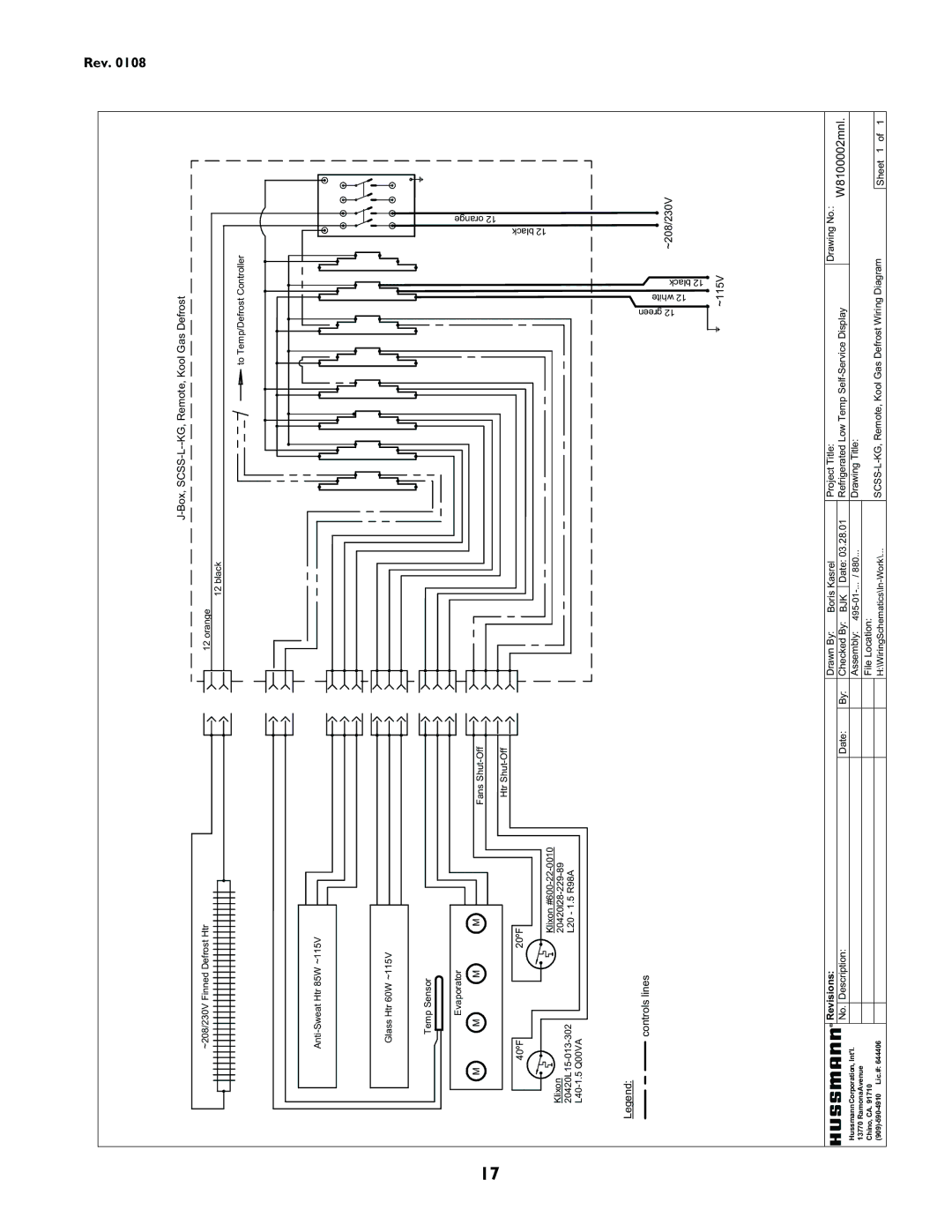 hussman SCSS-SL manual W8100002mnl 